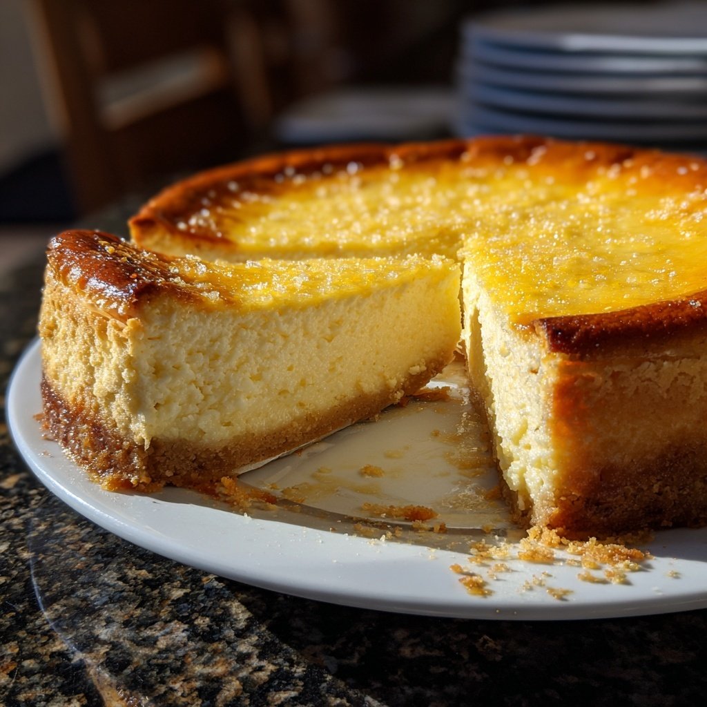 Käsekuchen mit Zitronenboden