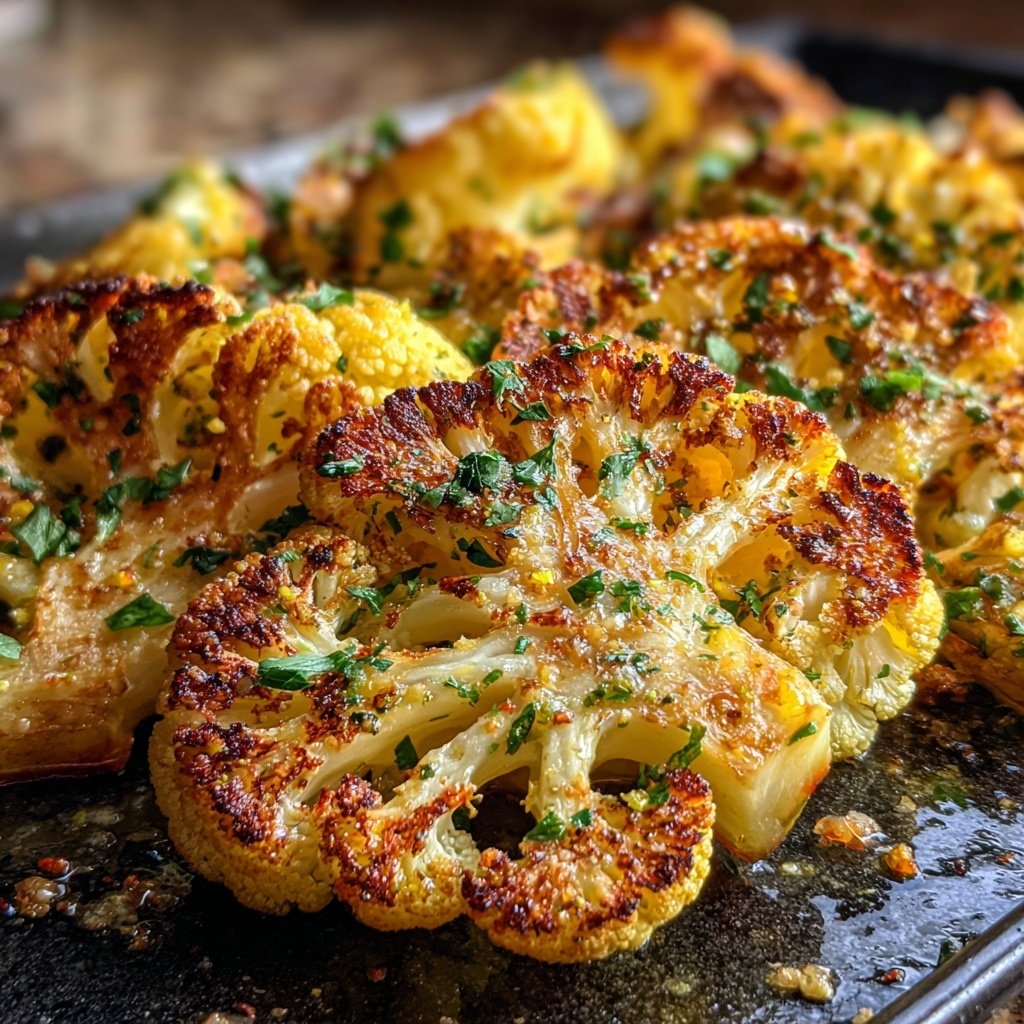 Blumenkohl Pfanne Mit Zitronen Knoblauch Öl