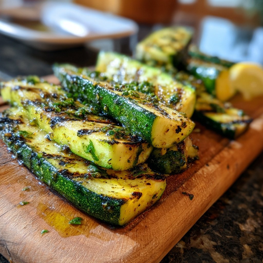 Gegrillte Zucchini Mit Zitronen Marinade