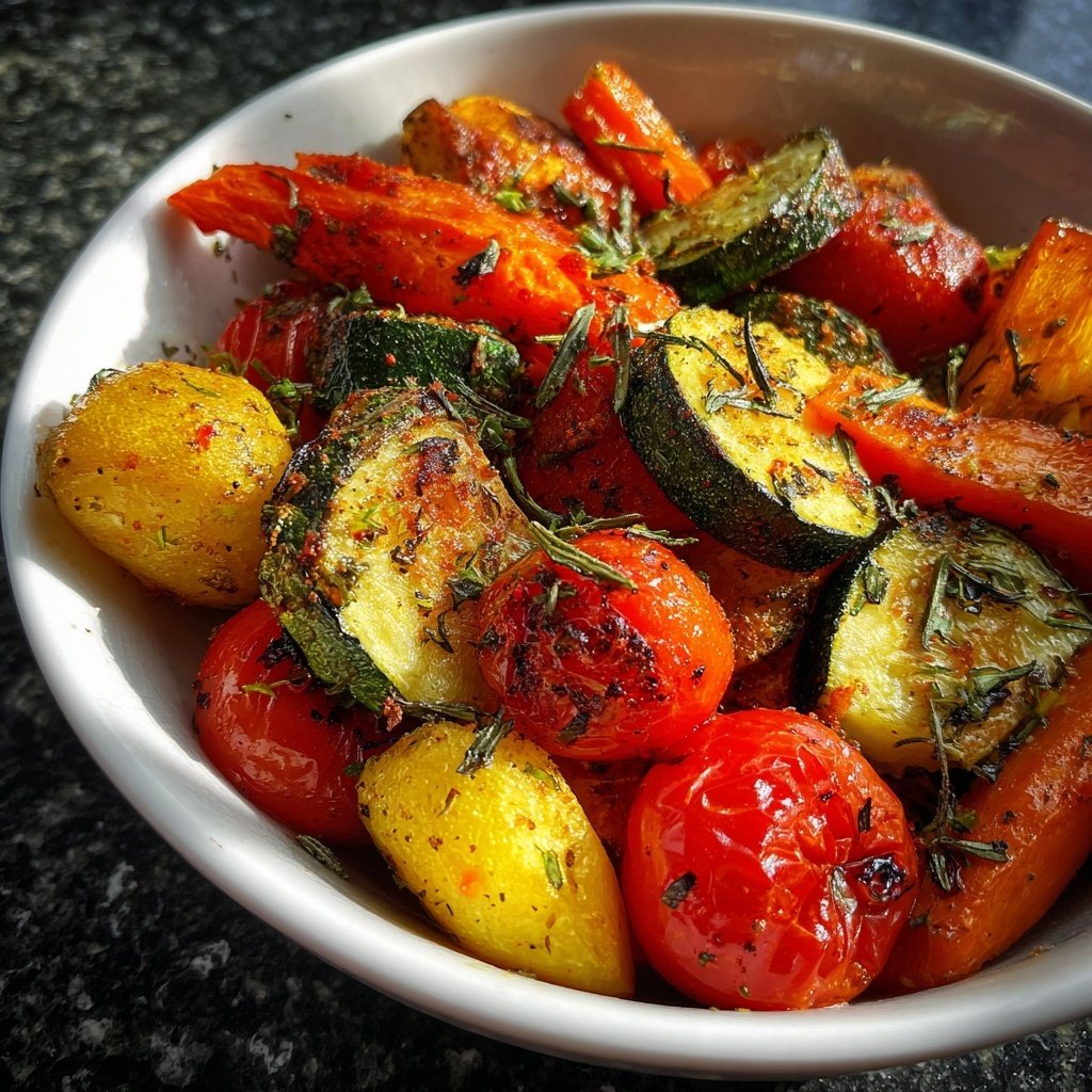 Mittagessen leicht mit Ofengemüse