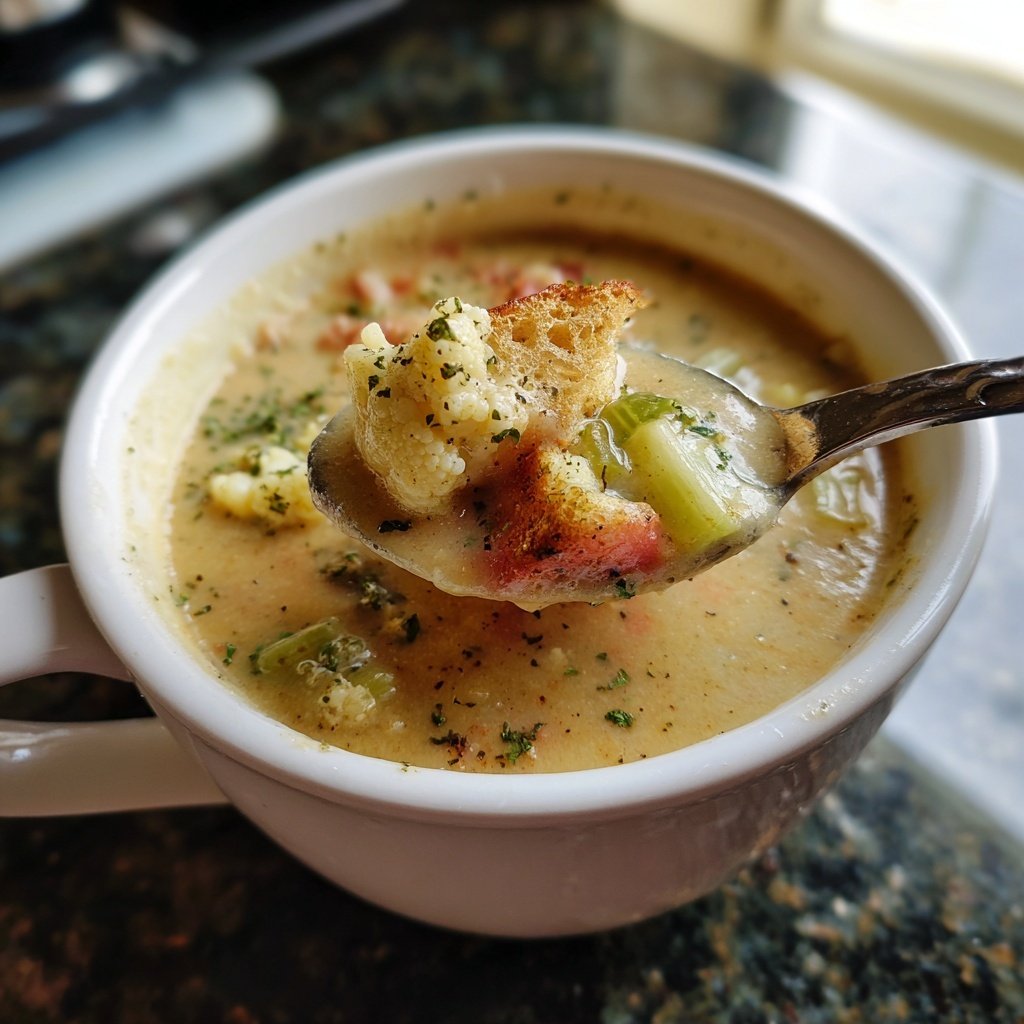 Blumenkohlsuppe mit Sellerie