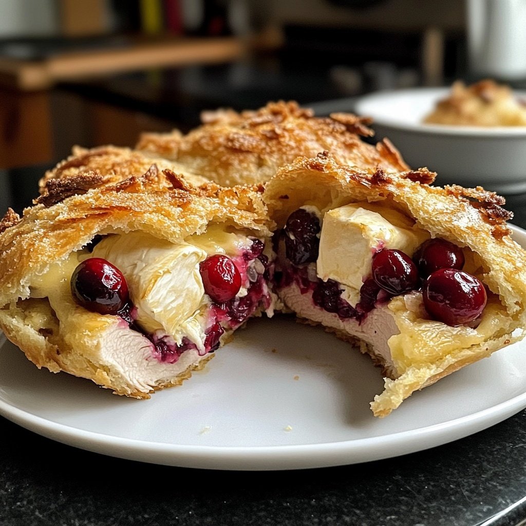 Cranberry-Brie-gefülltes Hähnchen