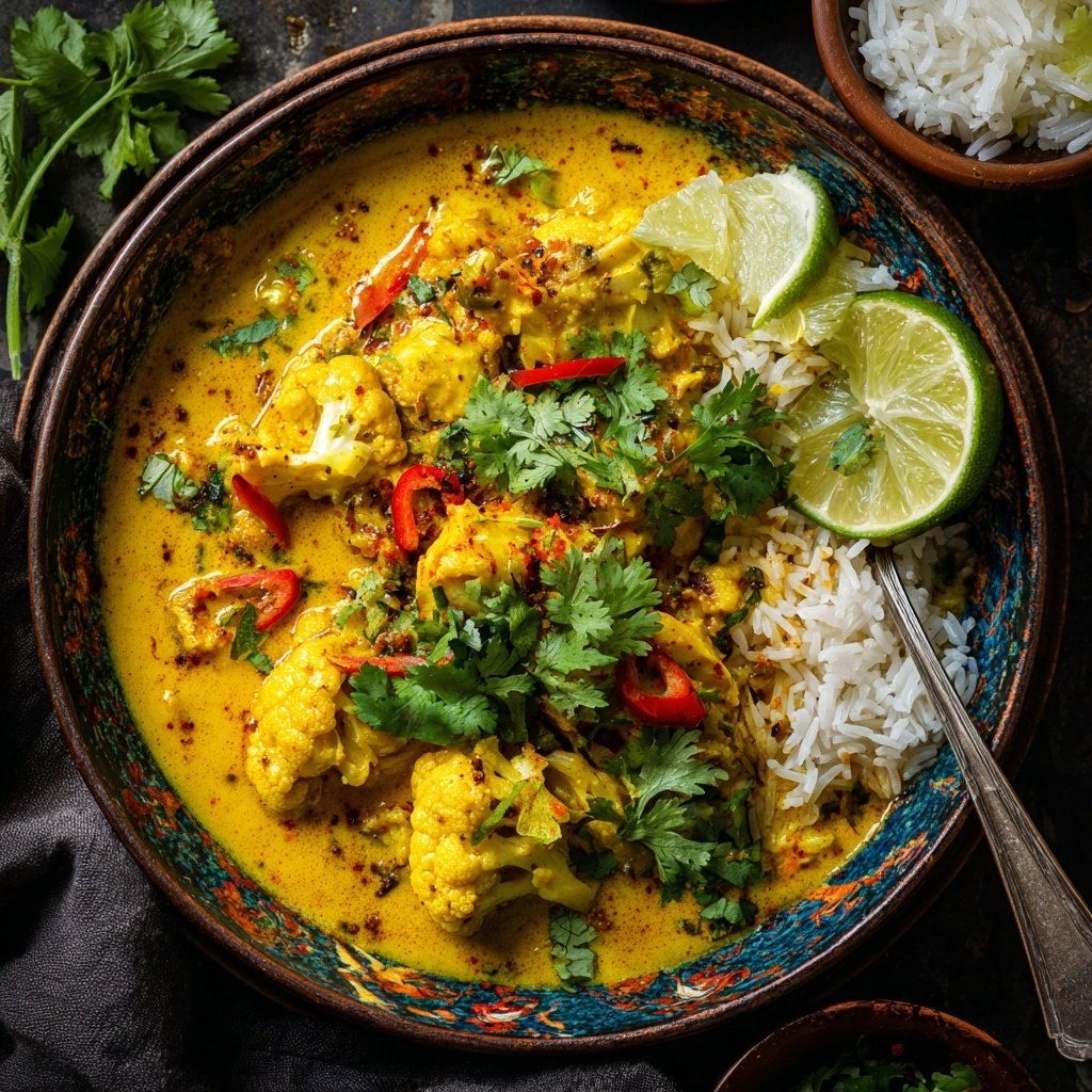 Blumenkohl Gemüse Curry Mild