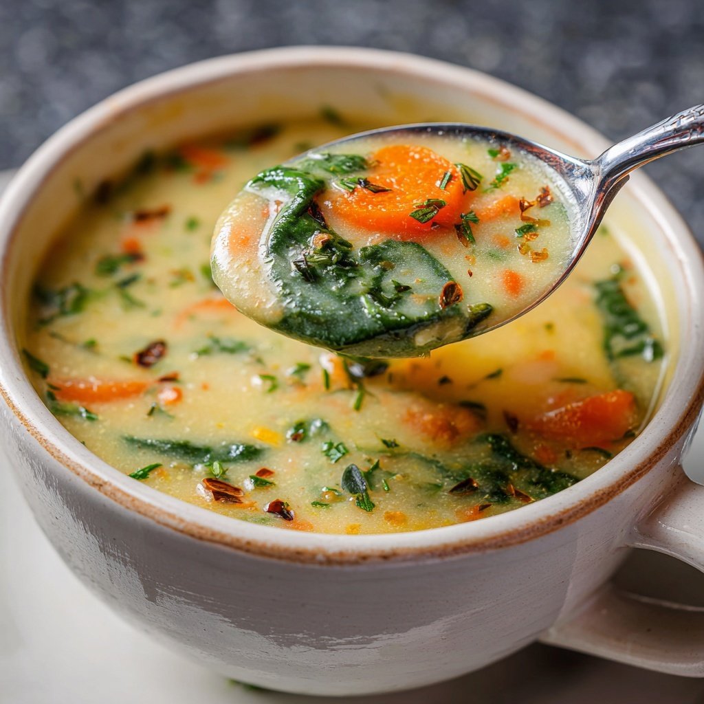 Linsensuppe mit Spinat