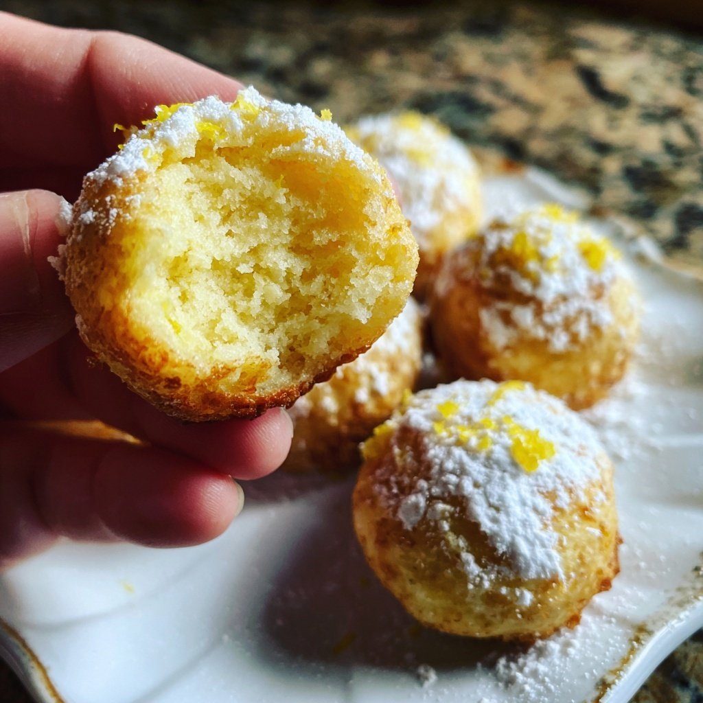 Quarkbällchen mit Zitronenschale